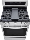 LG 5.8 CF / 30" Gas Range, InstaView, True Convection, ThinQ - Stainless LRGL5825F LG 5.8 CF / 30" Gas Range, InstaView, True Convection, ThinQ - Stainless LRGL5825F