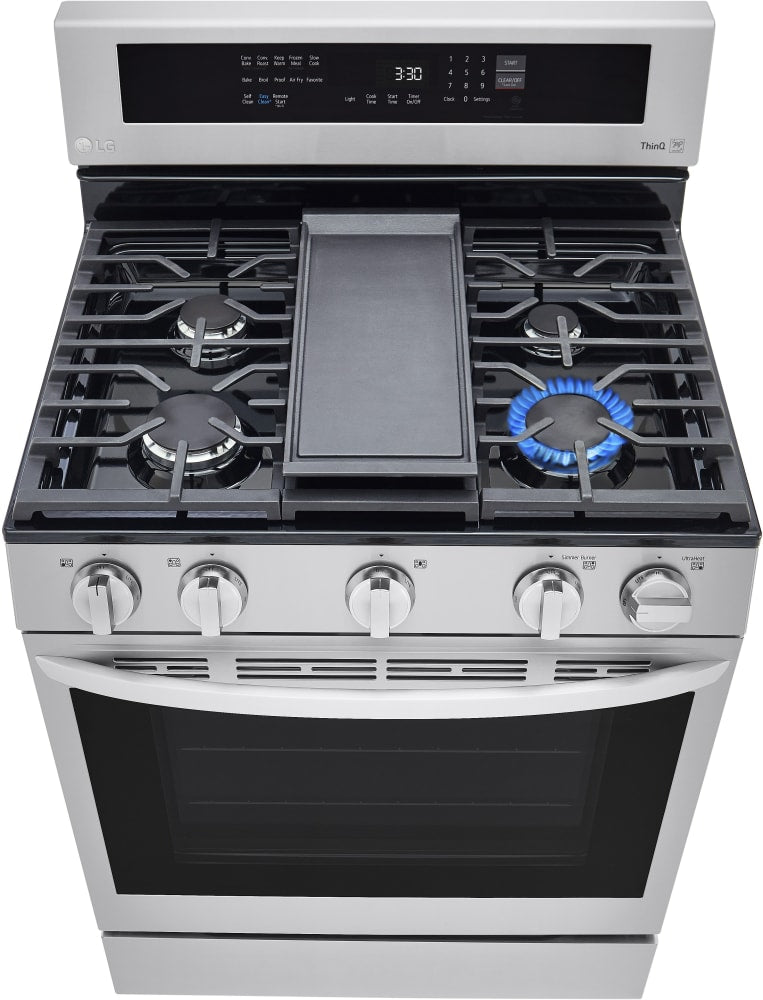 LG 5.8 CF / 30" Gas Range, InstaView, True Convection, ThinQ - Stainless LRGL5825F LG 5.8 CF / 30" Gas Range, InstaView, True Convection, ThinQ - Stainless LRGL5825F