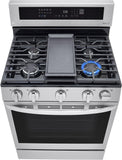 LG 5.8 CF / 30" Gas Range, InstaView, True Convection, ThinQ - Stainless LRGL5825F LG 5.8 CF / 30" Gas Range, InstaView, True Convection, ThinQ - Stainless LRGL5825F
