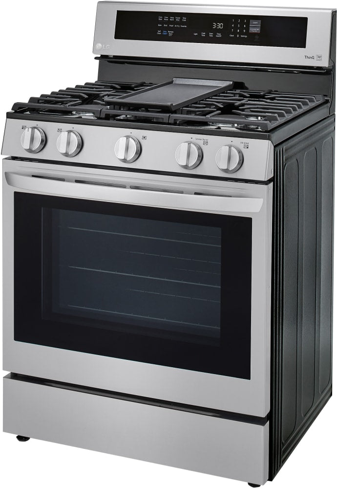 LG 5.8 CF / 30" Gas Range, InstaView, True Convection, ThinQ - Stainless LRGL5825F LG 5.8 CF / 30" Gas Range, InstaView, True Convection, ThinQ - Stainless LRGL5825F
