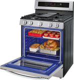 LG 5.8 CF / 30" Gas Range, InstaView, True Convection, ThinQ - Stainless LRGL5825F LG 5.8 CF / 30" Gas Range, InstaView, True Convection, ThinQ - Stainless LRGL5825F