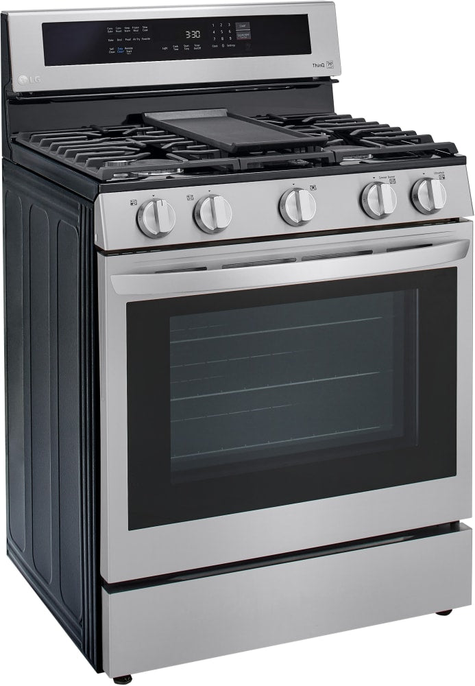 LG 5.8 CF / 30" Gas Range, InstaView, True Convection, ThinQ - Stainless LRGL5825F LG 5.8 CF / 30" Gas Range, InstaView, True Convection, ThinQ - Stainless LRGL5825F