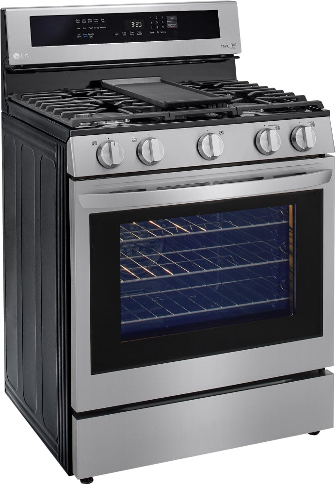 LG 5.8 CF / 30" Gas Range, InstaView, True Convection, ThinQ - Stainless LRGL5825F LG 5.8 CF / 30" Gas Range, InstaView, True Convection, ThinQ - Stainless LRGL5825F