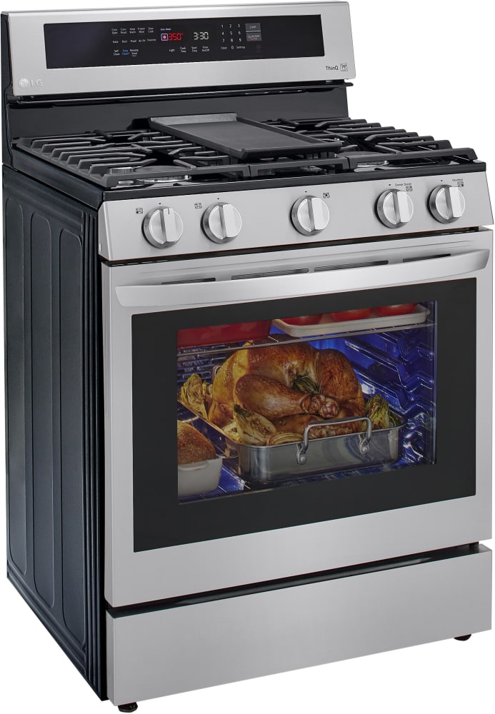 LG 5.8 CF / 30" Gas Range, InstaView, True Convection, ThinQ - Stainless LRGL5825F LG 5.8 CF / 30" Gas Range, InstaView, True Convection, ThinQ - Stainless LRGL5825F