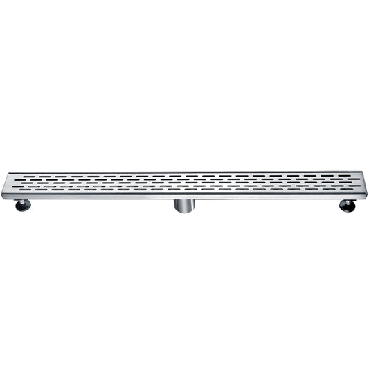 ALFI Brand - 32" Modern Stainless Steel Linear Shower Drain with Groove Holes | ABLD32C-BSS