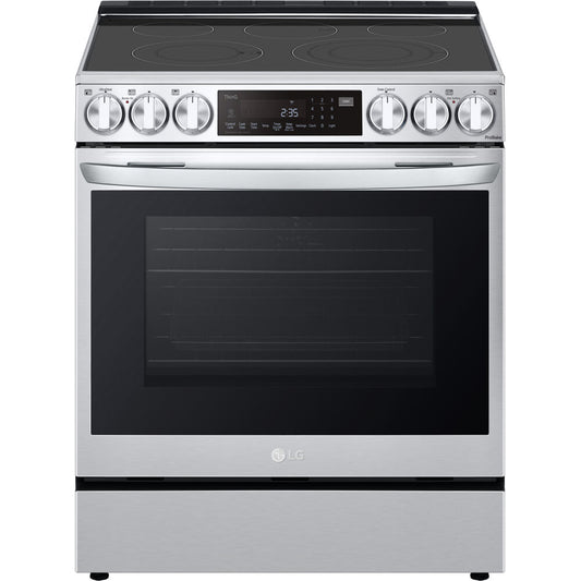 LG - 6.3 CF Electric Single Oven Slide-In Range, Instaview, Air Fry, ThingQ - Electric Slide-in - LSEL6335F