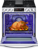 LG 5.8 CF Gas Single Oven Slide-In Range, Air Fry, Fan Convection, ThinQ - Stainless LSGL5833F LG 5.8 CF Gas Single Oven Slide-In Range, Air Fry, Fan Convection, ThinQ - Stainless LSGL5833F