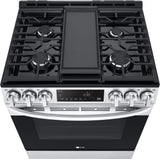 LG 5.8 CF Gas Single Oven Slide-In Range, Air Fry, Fan Convection, ThinQ - Stainless LSGL5833F LG 5.8 CF Gas Single Oven Slide-In Range, Air Fry, Fan Convection, ThinQ - Stainless LSGL5833F