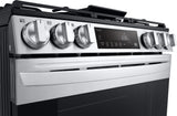 LG 5.8 CF Gas Single Oven Slide-In Range, Air Fry, Fan Convection, ThinQ - Stainless LSGL5833F LG 5.8 CF Gas Single Oven Slide-In Range, Air Fry, Fan Convection, ThinQ - Stainless LSGL5833F