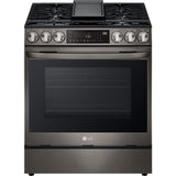 LG 6.3 CF Gas Single Oven Slide-In Range, Instaview, Air Fry, ProBake, ThinQ - Black Stainless LSGL6335D LG 6.3 CF Gas Single Oven Slide-In Range, Instaview, Air Fry, ProBake, ThinQ - Black Stainless LSGL6335D