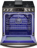 LG 6.3 CF Gas Single Oven Slide-In Range, Instaview, Air Fry, ProBake, ThinQ - Black Stainless LSGL6335D LG 6.3 CF Gas Single Oven Slide-In Range, Instaview, Air Fry, ProBake, ThinQ - Black Stainless LSGL6335D