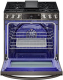 LG 6.3 CF Gas Single Oven Slide-In Range, Instaview, Air Fry, ProBake, ThinQ - Black Stainless LSGL6335D LG 6.3 CF Gas Single Oven Slide-In Range, Instaview, Air Fry, ProBake, ThinQ - Black Stainless LSGL6335D