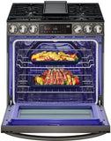 LG 6.3 CF Gas Single Oven Slide-In Range, Instaview, Air Fry, ProBake, ThinQ - Black Stainless LSGL6335D LG 6.3 CF Gas Single Oven Slide-In Range, Instaview, Air Fry, ProBake, ThinQ - Black Stainless LSGL6335D
