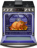 LG 6.3 CF Gas Single Oven Slide-In Range, Instaview, Air Fry, ProBake, ThinQ - Black Stainless LSGL6335D LG 6.3 CF Gas Single Oven Slide-In Range, Instaview, Air Fry, ProBake, ThinQ - Black Stainless LSGL6335D