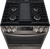 LG 6.3 CF Gas Single Oven Slide-In Range, Instaview, Air Fry, ProBake, ThinQ - Black Stainless LSGL6335D LG 6.3 CF Gas Single Oven Slide-In Range, Instaview, Air Fry, ProBake, ThinQ - Black Stainless LSGL6335D