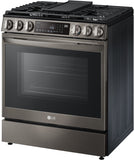 LG 6.3 CF Gas Single Oven Slide-In Range, Instaview, Air Fry, ProBake, ThinQ - Black Stainless LSGL6335D LG 6.3 CF Gas Single Oven Slide-In Range, Instaview, Air Fry, ProBake, ThinQ - Black Stainless LSGL6335D