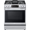 LG 6.3 CF Gas Single Oven Slide-In Range, Instaview, Air Fry, ProBake, ThinQ - Stainless LSGL6335F