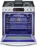 LG 6.3 CF Gas Single Oven Slide-In Range, Instaview, Air Fry, ProBake, ThinQ - Stainless LSGL6335F LG 6.3 CF Gas Single Oven Slide-In Range, Instaview, Air Fry, ProBake, ThinQ - Stainless LSGL6335F
