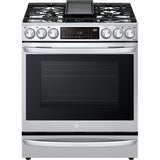 LG 6.3 CF Gas Single Oven Slide-In Range, Instaview, Air Fry, Air SousVide - Stainless LSGL6337F LG 6.3 CF Gas Single Oven Slide-In Range, Instaview, Air Fry, Air SousVide - Stainless LSGL6337F
