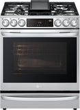LG 6.3 CF Gas Single Oven Slide-In Range, Instaview, Air Fry, Air SousVide - Stainless LSGL6337F LG 6.3 CF Gas Single Oven Slide-In Range, Instaview, Air Fry, Air SousVide - Stainless LSGL6337F