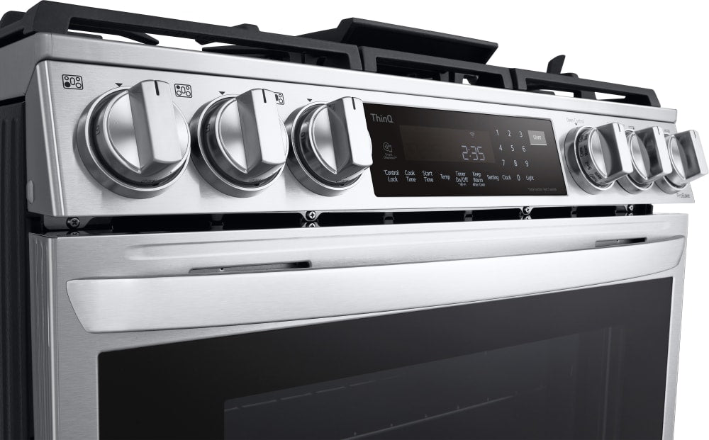 LG 6.3 CF Gas Single Oven Slide-In Range, Instaview, Air Fry, Air SousVide - Stainless LSGL6337F LG 6.3 CF Gas Single Oven Slide-In Range, Instaview, Air Fry, Air SousVide - Stainless LSGL6337F