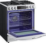 LG 6.3 CF Gas Single Oven Slide-In Range, Instaview, Air Fry, Air SousVide - Stainless LSGL6337F LG 6.3 CF Gas Single Oven Slide-In Range, Instaview, Air Fry, Air SousVide - Stainless LSGL6337F
