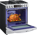 LG 6.3 CF Gas Single Oven Slide-In Range, Instaview, Air Fry, Air SousVide - Stainless LSGL6337F LG 6.3 CF Gas Single Oven Slide-In Range, Instaview, Air Fry, Air SousVide - Stainless LSGL6337F