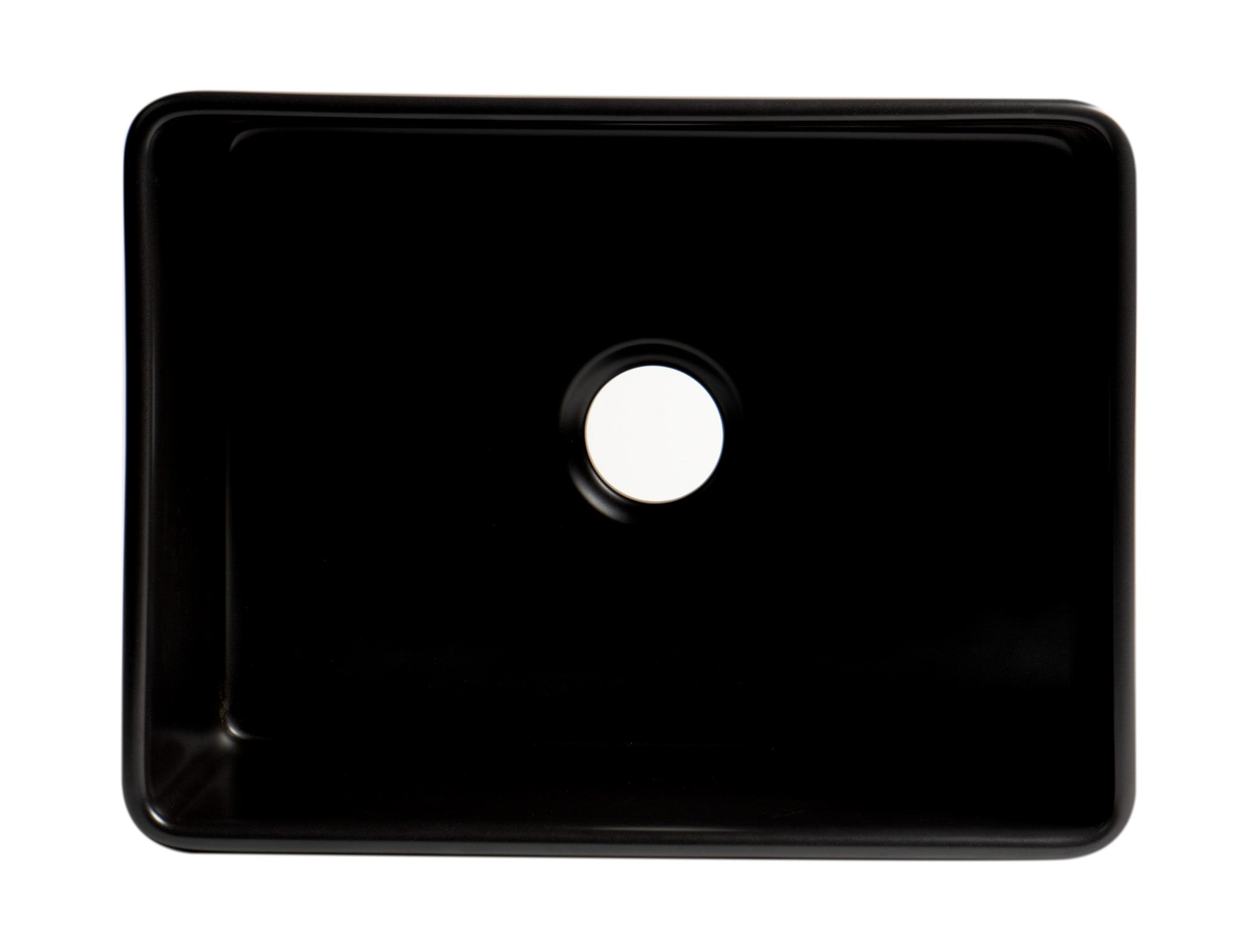 ALFI Brand - Black Matte Smooth Apron 24" x 18" Single Bowl Fireclay Farm Sink | ABF2418-BM ALFI Brand - Black Matte Smooth Apron 24" x 18" Single Bowl Fireclay Farm Sink | ABF2418-BM