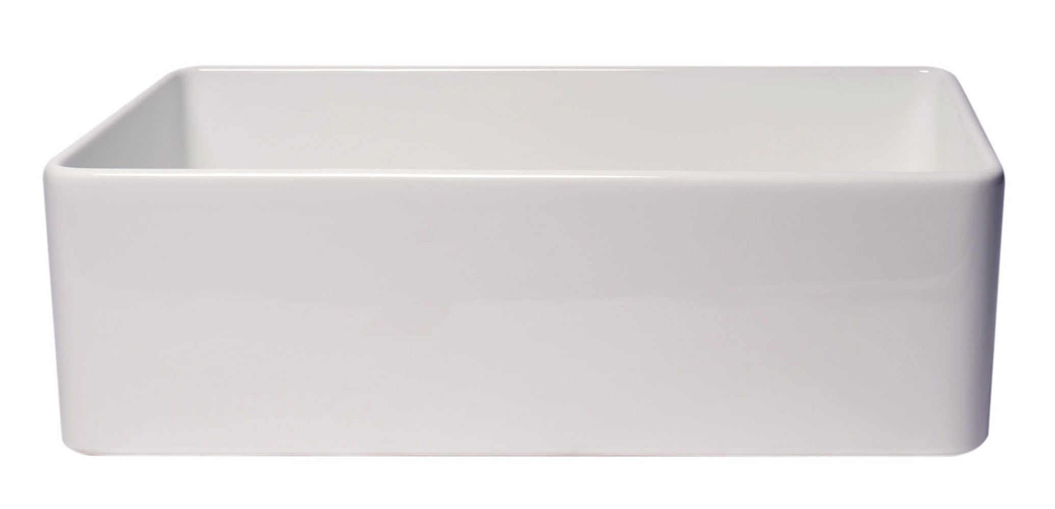 ALFI Brand - 33" White Thin Wall Single Bowl Smooth Apron Fireclay Kitchen Farm Sink | ABF3318S-W ALFI Brand - 33" White Thin Wall Single Bowl Smooth Apron Fireclay Kitchen Farm Sink | ABF3318S-W