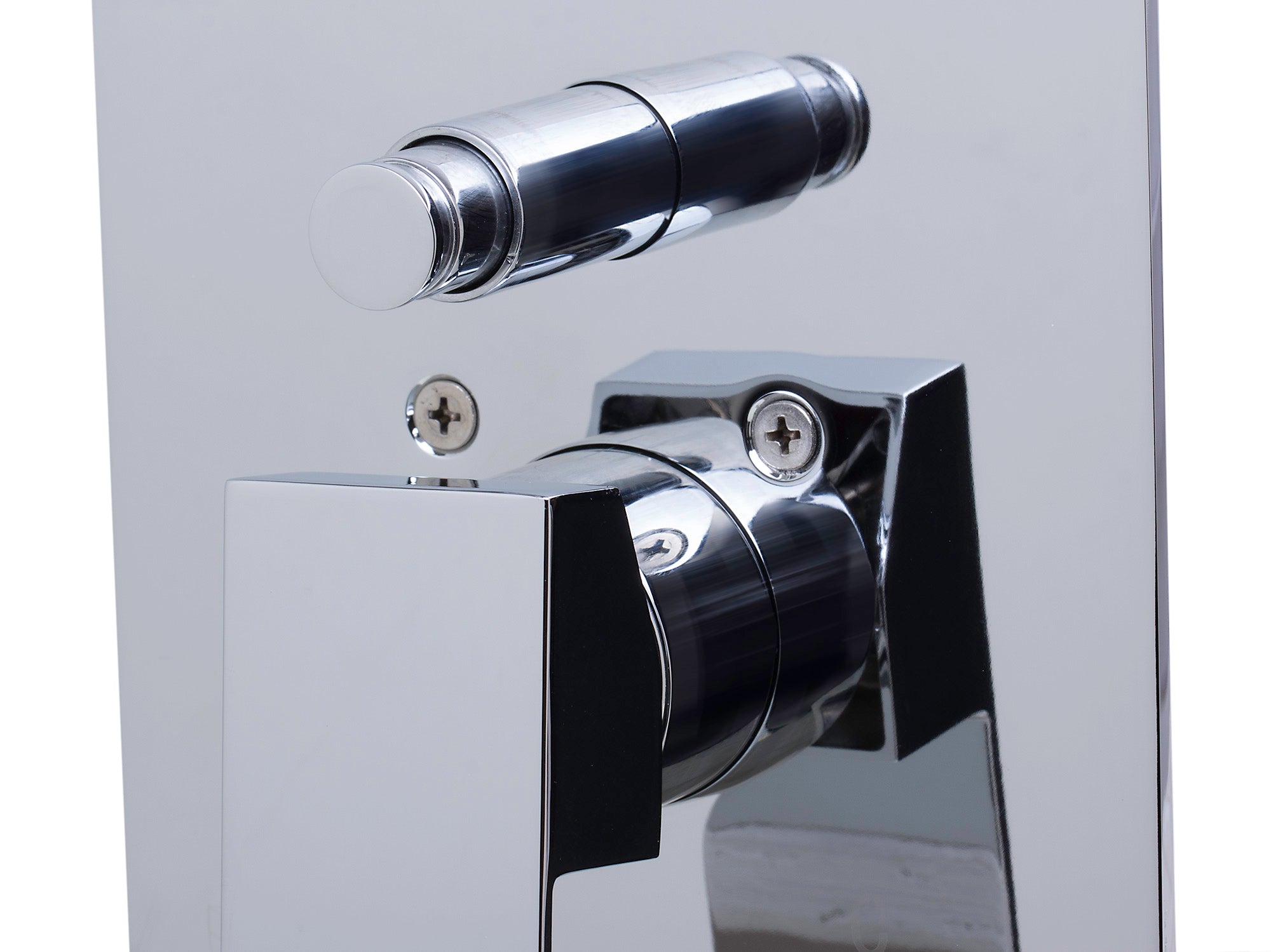 ALFI Brand - Polished Chrome Shower Valve Mixer with Square Lever Handle and Diverter | AB5601-PC ALFI Brand - Polished Chrome Shower Valve Mixer with Square Lever Handle and Diverter | AB5601-PC