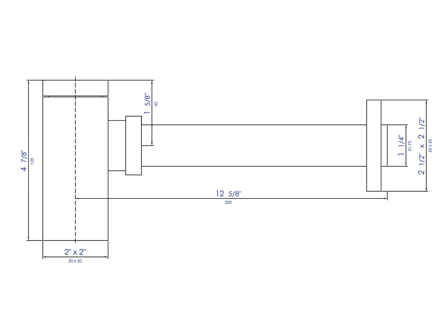 ALFI Brand - Brushed Nickel Solid Brass Square Modern Decorative Bottle P-Trap | AB9026-BN ALFI Brand - Brushed Nickel Solid Brass Square Modern Decorative Bottle P-Trap | AB9026-BN