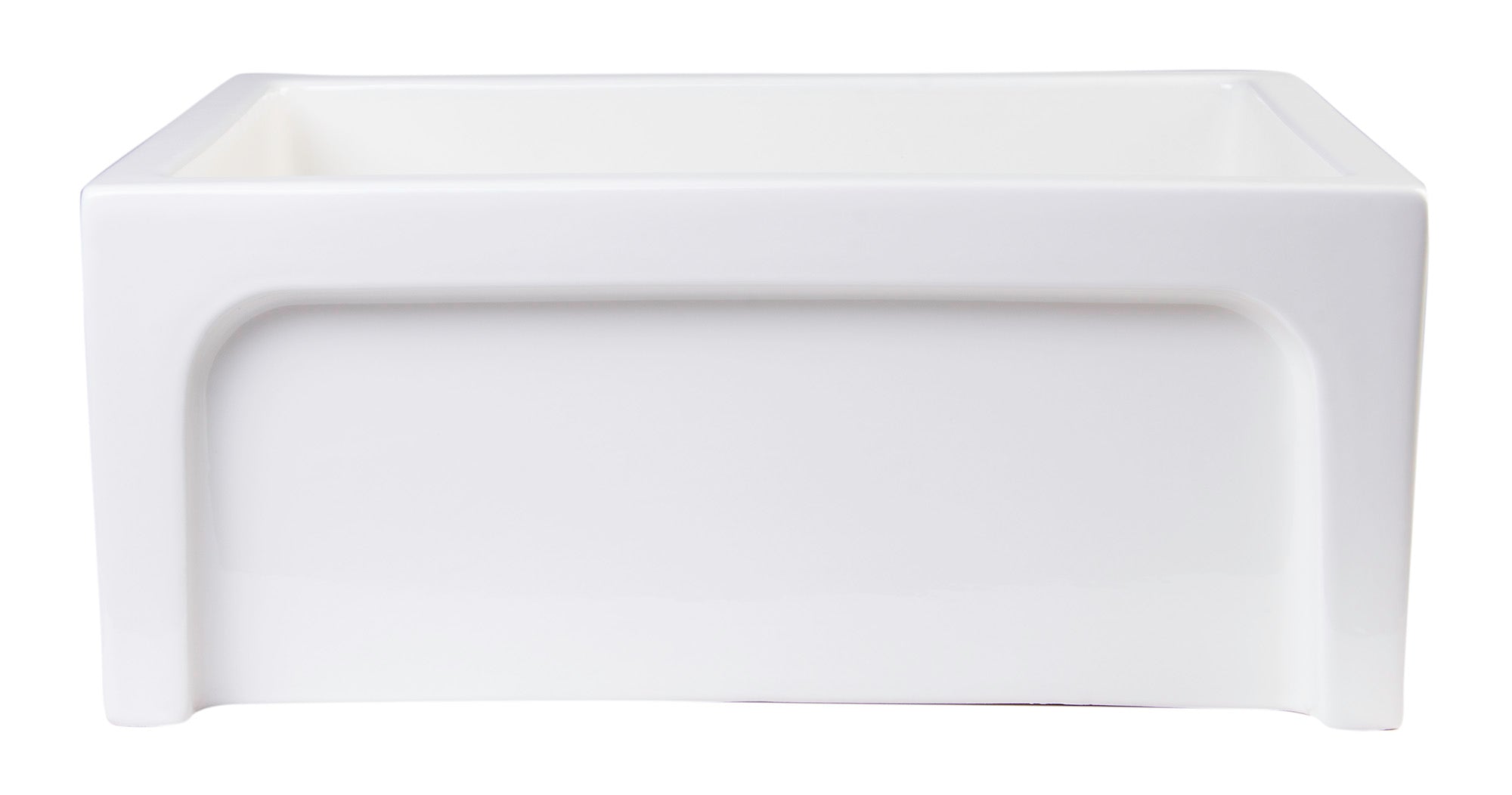 ALFI Brand - 24" Biscuit Arched Apron Thick Wall Fireclay Single Bowl Farm Sink | AB2418ARCH-B ALFI Brand - 24" Biscuit Arched Apron Thick Wall Fireclay Single Bowl Farm Sink | AB2418ARCH-B