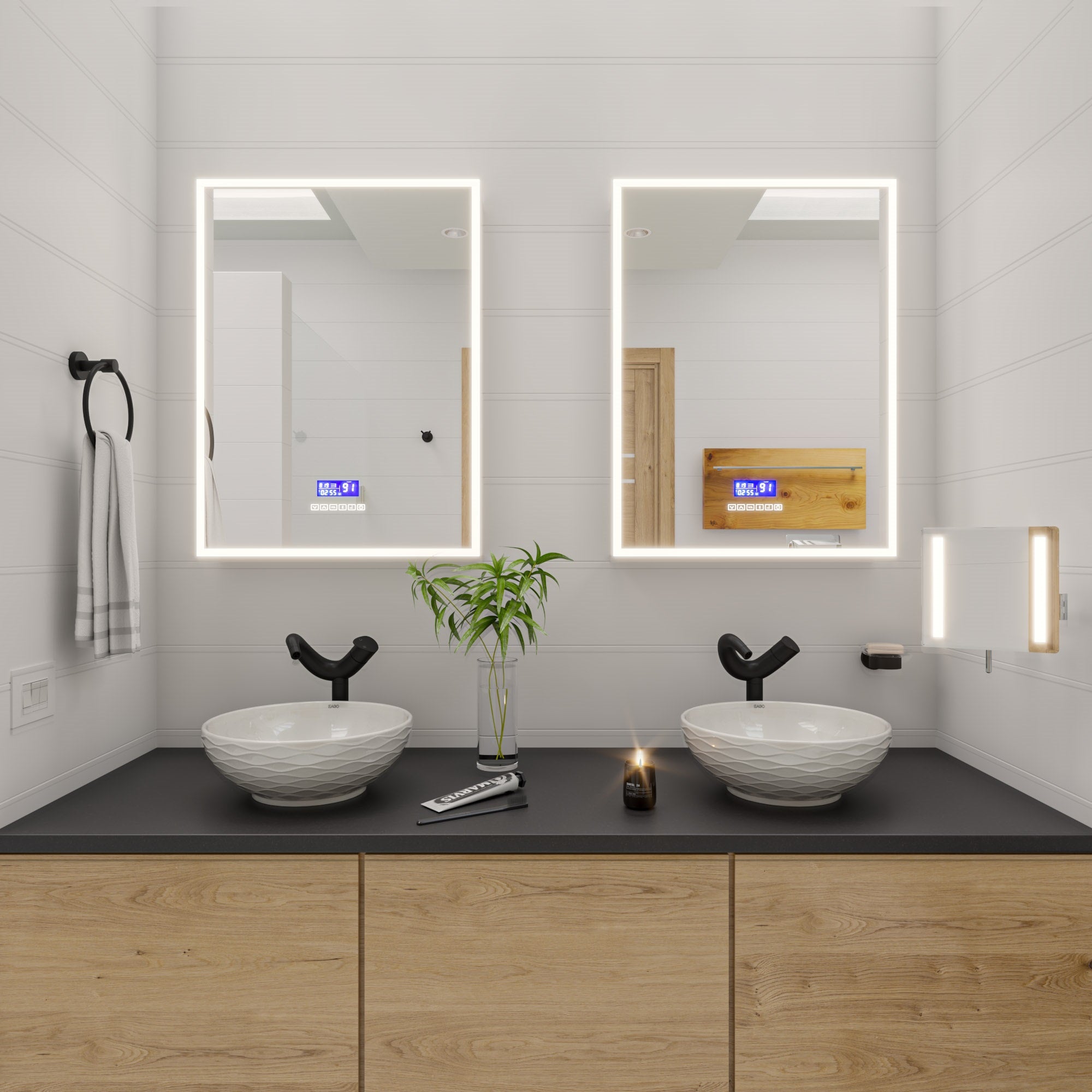 ALFI Brand - White 17" Decorative Round Vessel Above Mount Ceramic Sink | ABC909 ALFI Brand - White 17" Decorative Round Vessel Above Mount Ceramic Sink | ABC909