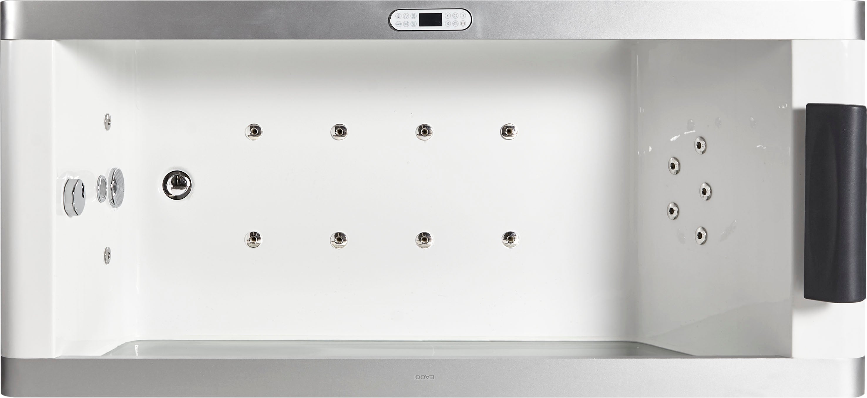 EAGO - 6 ft Clear Rectangular Acrylic Whirlpool Bathtub | AM152ETL-6 EAGO - 6 ft Clear Rectangular Acrylic Whirlpool Bathtub | AM152ETL-6