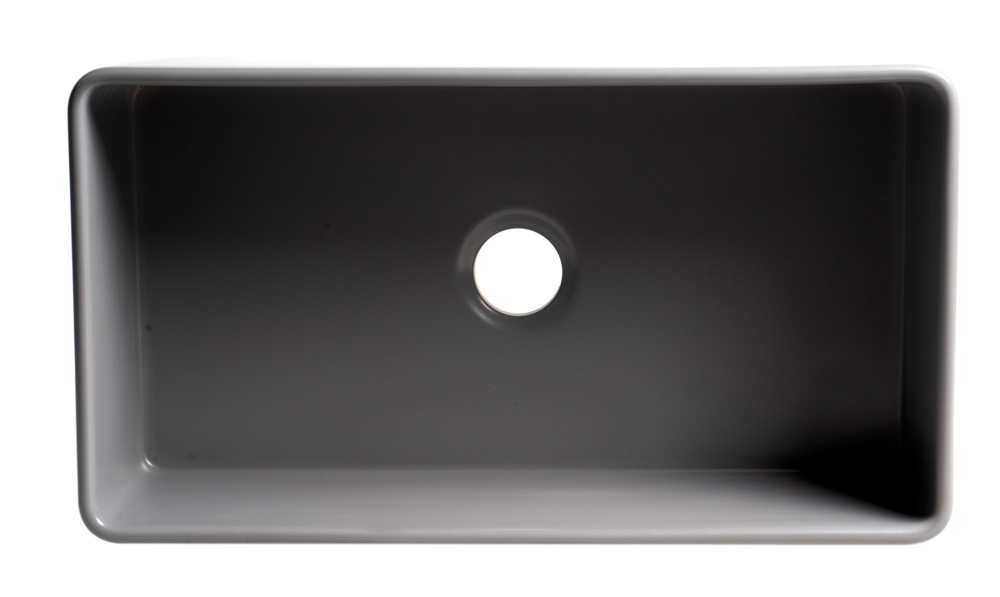 ALFI Brand - Gray Matte Smooth Apron 33" x 18" Single Bowl Fireclay Farm Sink | ABF3318S-GM ALFI Brand - Gray Matte Smooth Apron 33" x 18" Single Bowl Fireclay Farm Sink | ABF3318S-GM