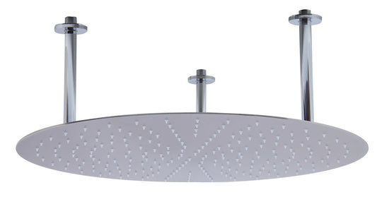 ALFI Brand - 24" Round Brushed Solid Stainless Steel Ultra Thin Rain Shower Head | RAIN24R-BSS