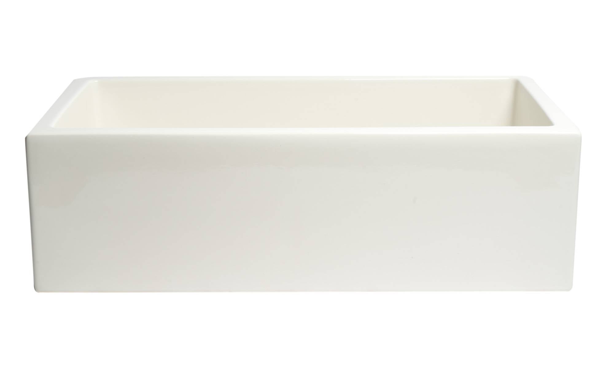 ALFI Brand - Biscuit 33" x 18" Reversible Fluted / Smooth Fireclay Farm Sink | AB3318HS-B ALFI Brand - Biscuit 33" x 18" Reversible Fluted / Smooth Fireclay Farm Sink | AB3318HS-B