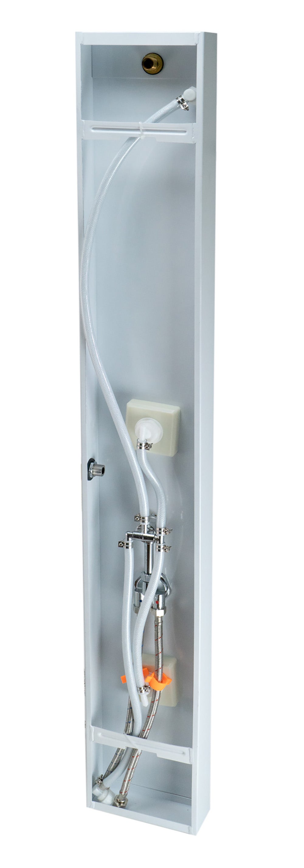 ALFI Brand - White Aluminum Shower Panel with 2 Body Sprays and Rain Shower Head | ABSP60W ALFI Brand - White Aluminum Shower Panel with 2 Body Sprays and Rain Shower Head | ABSP60W