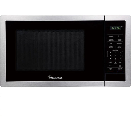 Magic Chef - 0.9 Cu Ft Countertop 900 Watt Digital TouchMicrowaves - MC99MST