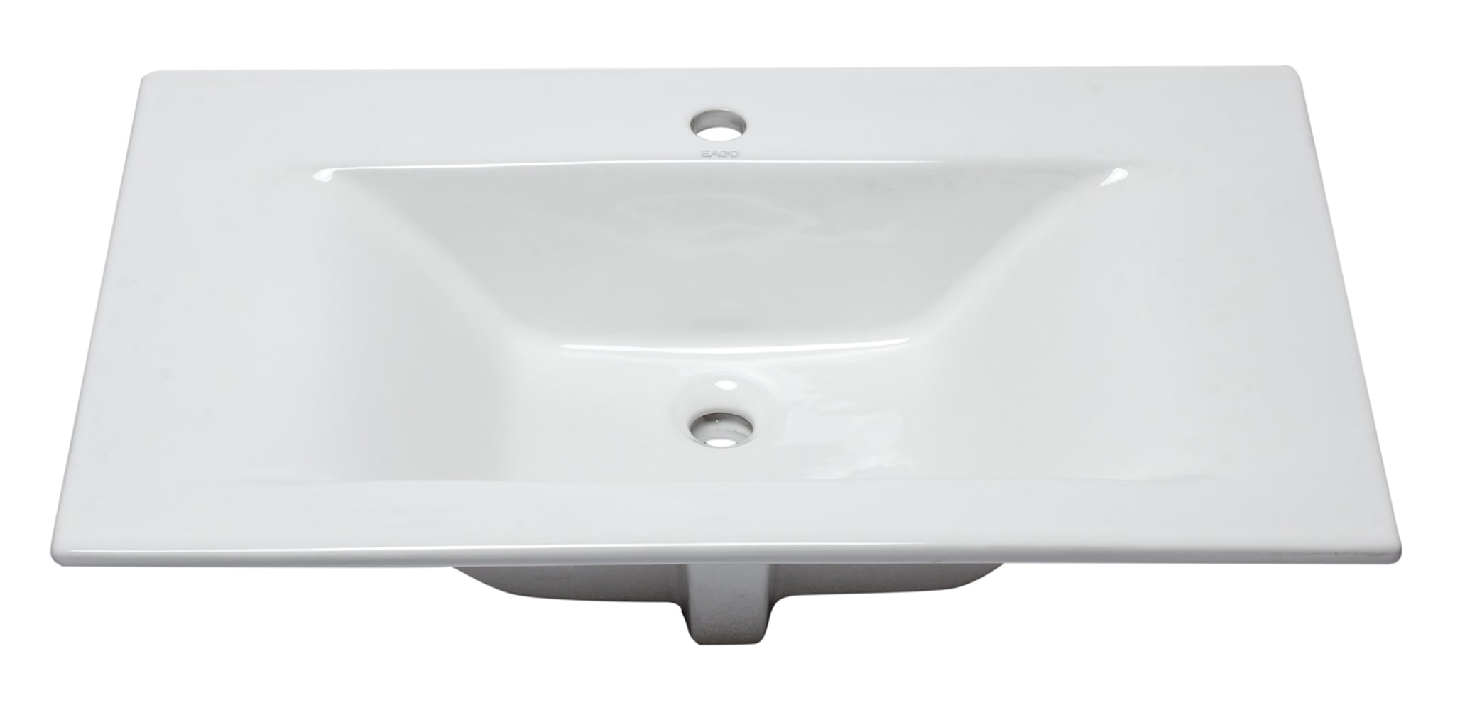 EAGO - White Ceramic 32"x19" Rectangular Drop In Sink | BB127 EAGO - White Ceramic 32"x19" Rectangular Drop In Sink | BB127