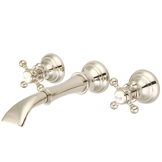 Water Creation | Water Creation Waterfall Style Wall-mounted Lavatory Faucet in Polished Nickel (PVD) Finish | F4-0004-05-BX