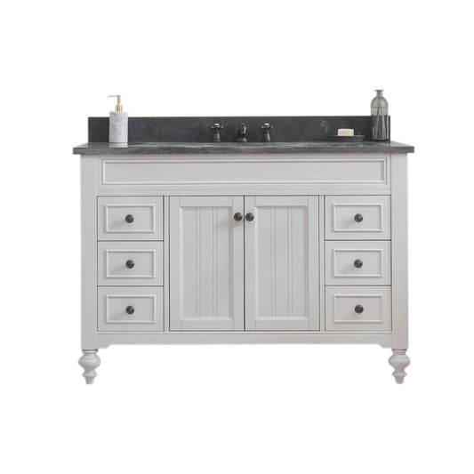 Water Creation | Potenza 48" Bathroom Vanity in Earl Grey with Blue Limestone Top with Faucet | PO48BL03EG-000BX0903