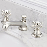 Water Creation | American 20th Century Classic Widespread Lavatory F2-0009 Faucets With Pop-Up Drain in Polished Nickel (PVD) Finish With Metal Cross Handles, Hot And Cold Labels Included | F2-0009-05-BX Water Creation | American 20th Century Classic Widespread Lavatory F2-0009 Faucets With Pop-Up Drain in Polished Nickel (PVD) Finish With Metal Cross Handles, Hot And Cold Labels Included | F2-0009-05-BX