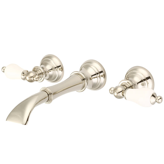 Water Creation | Water Creation Waterfall Style Wall-mounted Lavatory Faucet in Polished Nickel (PVD) Finish | F4-0004-05-PL