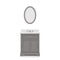 Water Creation | 30 Inch Cashmere Grey Single Sink Bathroom Vanity With Matching Framed Mirror And Faucet From The Derby Collection | DE30CW01CG-O24BX0901
