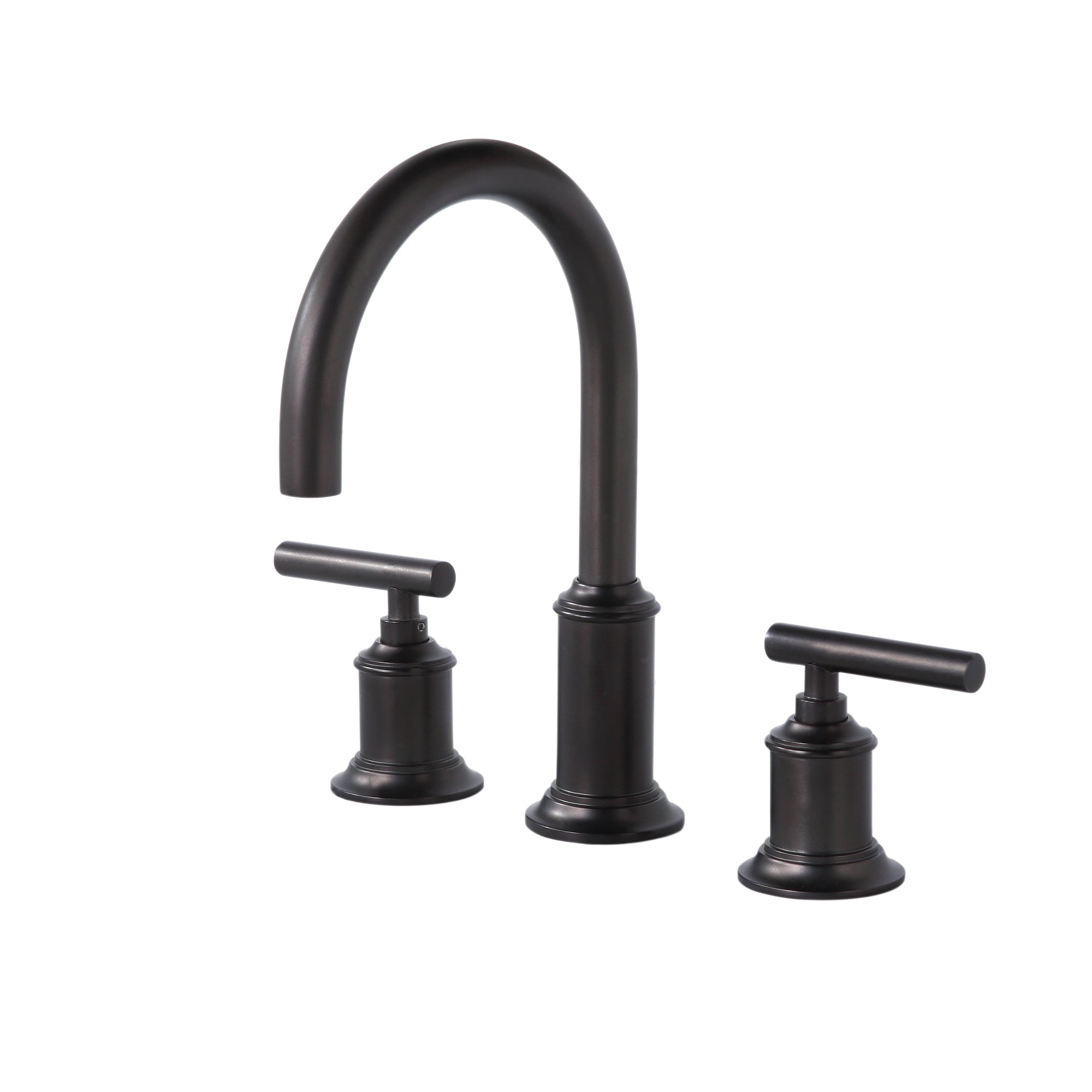 Water Creation | Water Creation Modern Gooseneck Spout Widespread Faucet F2-0014 in Oil-Rubbed Bronze | F2-0014-03-BL Water Creation | Water Creation Modern Gooseneck Spout Widespread Faucet F2-0014 in Oil-Rubbed Bronze | F2-0014-03-BL
