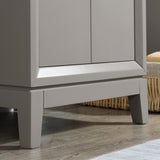 Water Creation | Elizabeth 24-Inch Single Sink Carrara White Marble Vanity In Cashmere Grey With Matching Mirror(s) and F2-0012-03-TL Lavatory Faucet(s) | EL24CW03CG-R21TL1203 Water Creation | Elizabeth 24-Inch Single Sink Carrara White Marble Vanity In Cashmere Grey With Matching Mirror(s) and F2-0012-03-TL Lavatory Faucet(s) | EL24CW03CG-R21TL1203