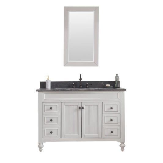 Water Creation | Potenza 48" Bathroom Vanity in Earl Grey with Blue Limestone Top with Faucet and Mirror | PO48BL03EG-R24TL1203