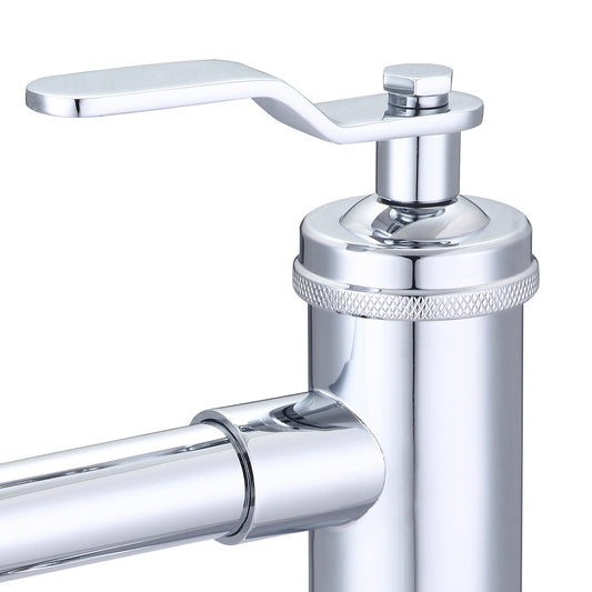 Water Creation | Water Creation Modern Streamlined Cylindrical Single Faucet F7-0001 in Triple Plated Chrome | F7-0001-01-NH