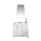 Water Creation | Queen 36-Inch Single Sink Quartz Carrara Vanity In Pure White With Matching Mirror(s) | QU36QZ05PW-Q21000000